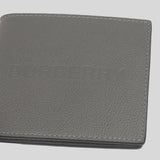 Burberry Embossed Logo Leather International Bifold Wallet In Charcoal Grey 80528821