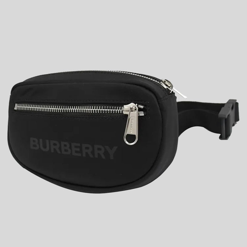 Burberry Cannon Branded Nylon Belt/Crossbody Bag Black 80528871