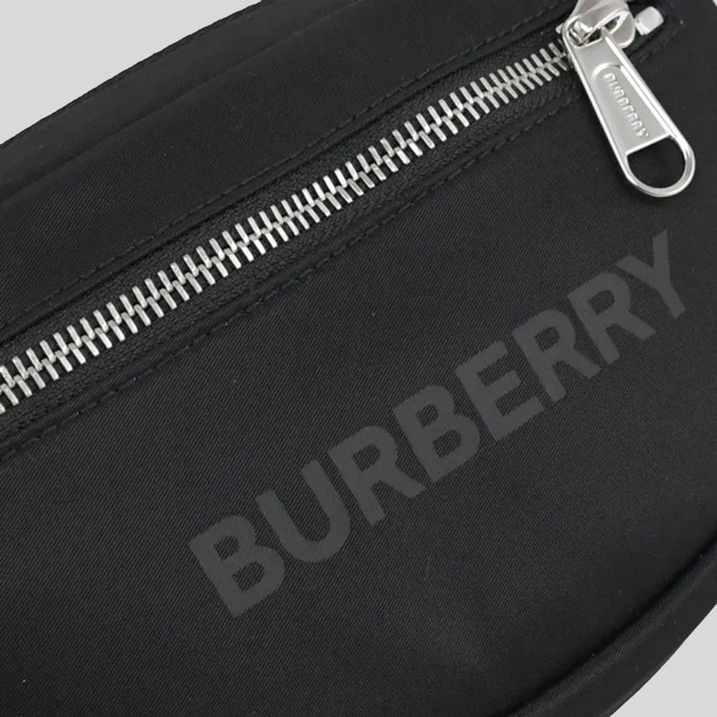 Burberry Cannon Branded Nylon Belt/Crossbody Bag Black 80528871