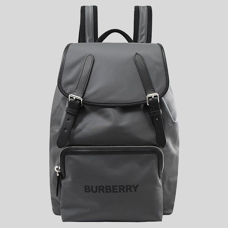 Burberry Unisex Nylon Aviator Rucksack Charcoal Grey 80618041 lussocitta lusso citta