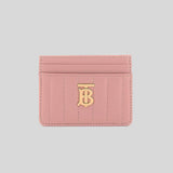 BURBERRY Quilted Leather Lola Card Case Dusky Pink 80623711