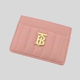 BURBERRY Quilted Leather Lola Card Case Dusky Pink 80623711