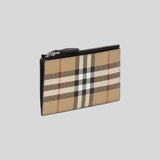 Burberry Vintage Check Zip Card Case Archive Beige 80644521