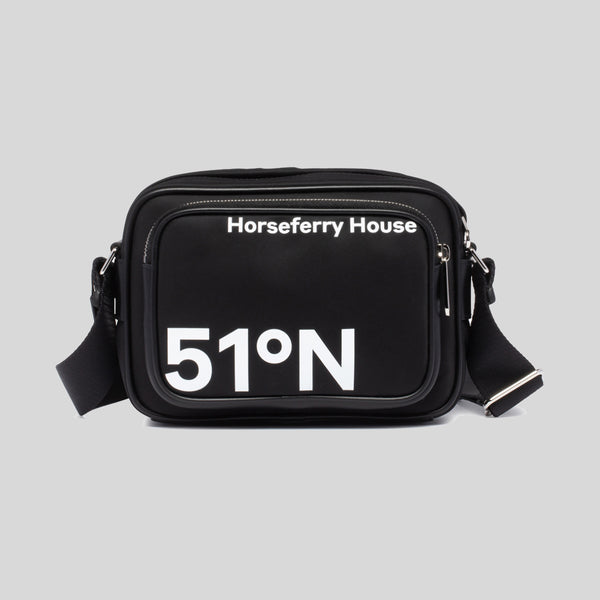Burberry Unisex Black Horseferry Paddy Nylon Crossbody Bag Black 80648651 lussocitta lusso citta