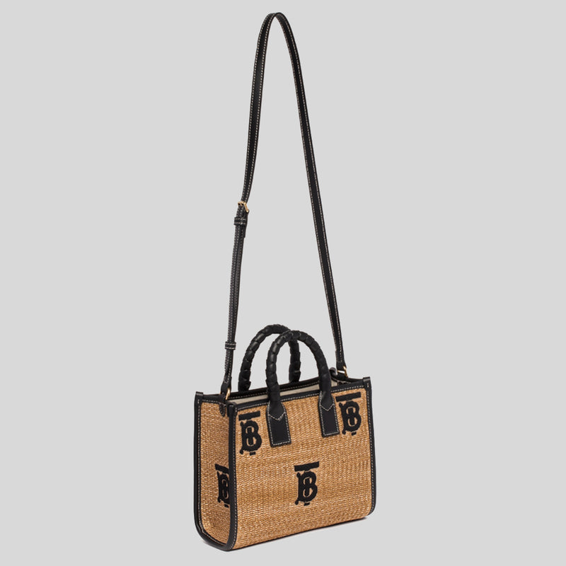 Burberry Mini Freya Tote Natural/Black 80661711