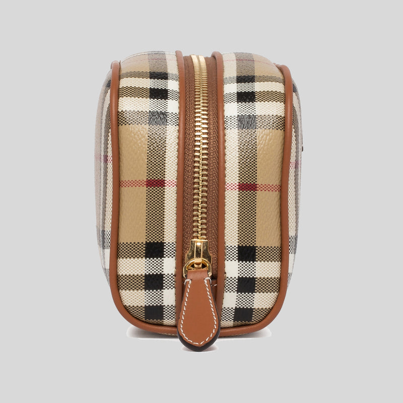 Burberry Small Check Travel Pouch Archive Beige 80671591
