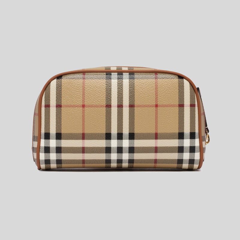 Burberry Small Check Travel Pouch Archive Beige 80671591
