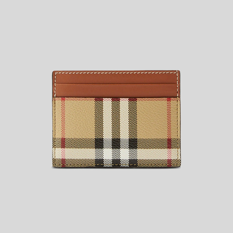 BURBERRY Vintage Check And Leather Card Case Archive Beige 8070418 lussocitta lusso citta
