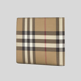 BURBERRY Men's Reg CC Vintage Check Canvas Bifold Wallet Archive Beige 8084174