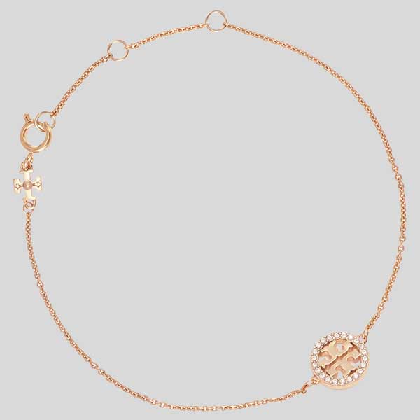 TORY BURCH Miller Pave Chain Bracelet Rose Gold 80997