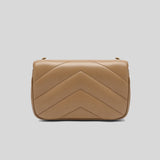 SAINT LAURENT YSL Loulou Mini Chain Bag In Quilted Lambskin Beige 821749AAEAX