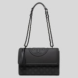 TORY BURCH Fleming Matte Convertible Shoulder Bag Black 82559