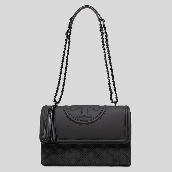 TORY BURCH Fleming Matte Convertible Shoulder Bag Black 82559