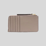 Tory Burch Robinson Top Zip Card Case Grey Heron 87162