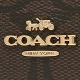 COACH Mini Skinny Id Case In Signature Canvas Brown 1941 Red 88208