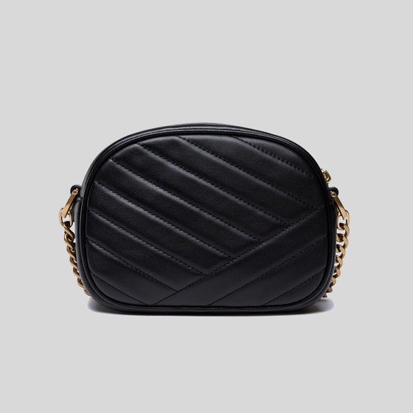 TORY BURCH Kira Chevron Camera Bag Black 90450