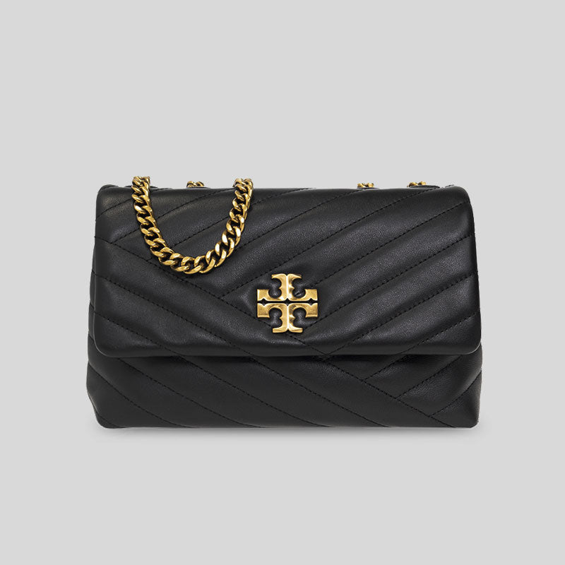 TORY BURCH Kira Small Chevron Convertible Shoulder Bag Black 90452 lussocitta lusso citta amazon Zalora shopee lazada