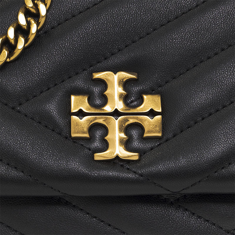 TORY BURCH Kira Small Chevron Convertible Shoulder Bag Black 90452