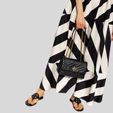 TORY BURCH Kira Small Chevron Convertible Shoulder Bag Black 90452