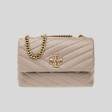 TORY BURCH Kira Small Chevron Convertible Shoulder Bag Gray Heron 90452 lussocitta lusso citta amazon shopee lazada zalora