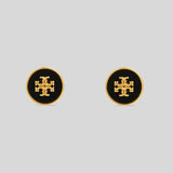 TORY BURCH Kira Enamel Stud Earring Black 90547