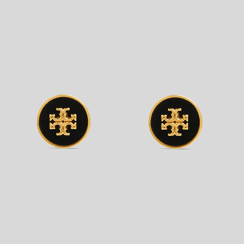 TORY BURCH Kira Enamel Stud Earring Black 90547