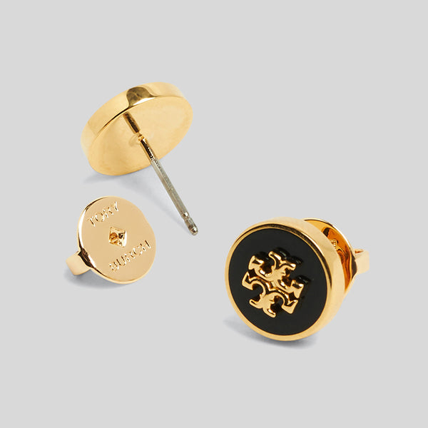 TORY BURCH Kira Enamel Stud Earring Black 90547