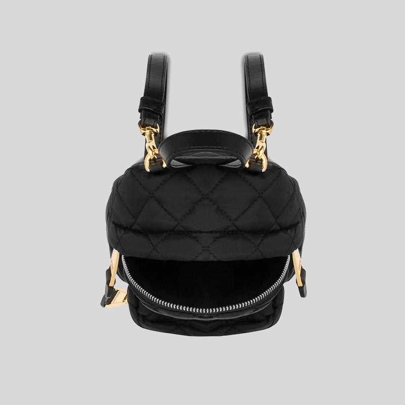MOSCHINO Quilted Logo-Plaque Mini backpack/Crossbody Bag B7609