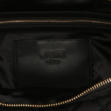 MOSCHINO Quilted Nylon Logo Belt Bag Black B7701