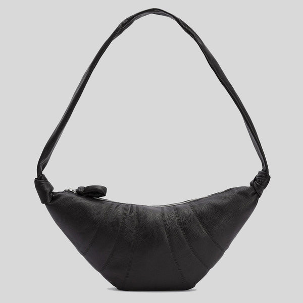 LEMAIRE Medium Croissant Bag Soft Grained Leather Black BG0001LL0018