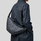 LEMAIRE Medium Croissant Bag Soft Grained Leather Black BG0001LL0018