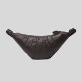 LEMAIRE Small Croissant Bag Soft Nappa Leather Dark Chocolate BG0003LL095