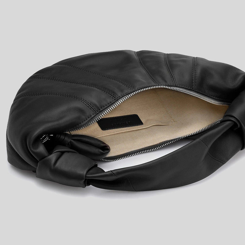 LEMAIRE Mini Fortune Croissant Bag Soft Nappa Leather Black BG0125LL095