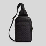 COACH Ethan Pack In Signature Canvas Charcoal Black CZ393
