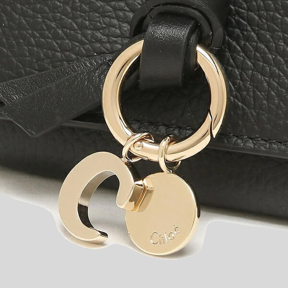 CHLOE Alphabet Mini Trifold Wallet Black CHC21WP946F57