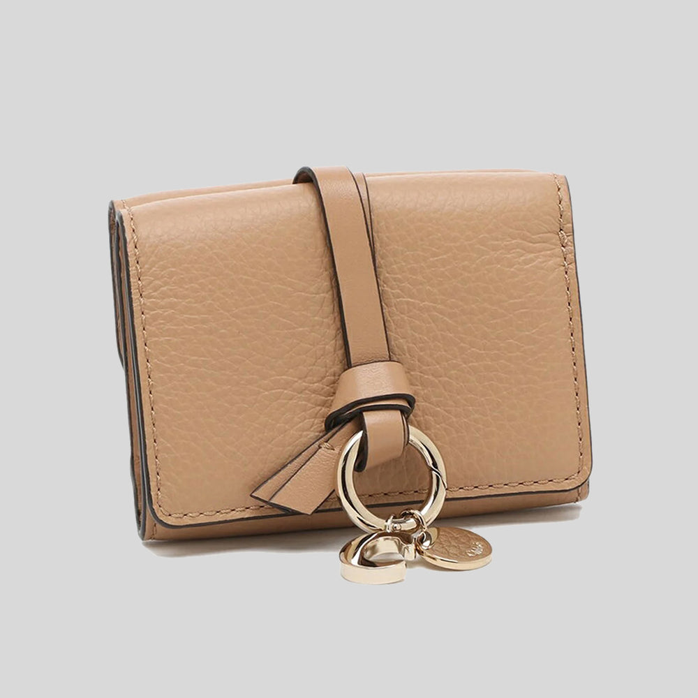 CHLOE Alphabet Mini Trifold Wallet Light Tan CHC21WP946F57