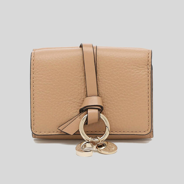 CHLOE Alphabet Mini Trifold Wallet Light Tan CHC21WP946F57 lussocitta lusso citta authentic 
