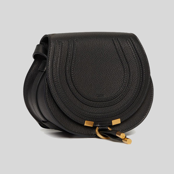 CHLOE Marcie Small Saddle Bag Black CHC22AS680I31