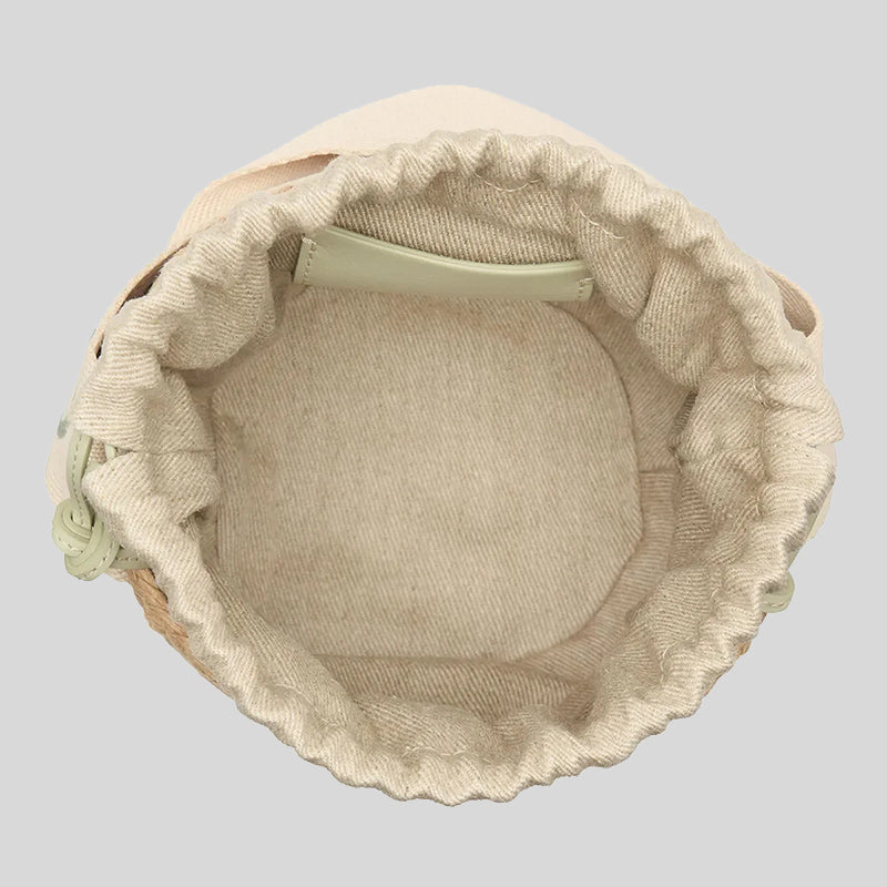 CHLOE Small Woody Basket In Natural Fibers Light Eucalyptus CHC23AS381L1838A