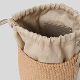 CHLOE Small Woody Basket In Natural Fibers Vintage Khaki CHC23AS381L18
