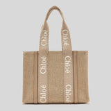 CHLOE Woody Medium Tote Bag Boyish Brown CHC23AS383L1720E lussocitta lussocitta