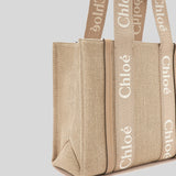 CHLOE Woody Medium Tote Bag Boyish Brown CHC23AS383L1720E
