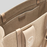 CHLOE Woody Medium Tote Bag Boyish Brown CHC23AS383L1720E