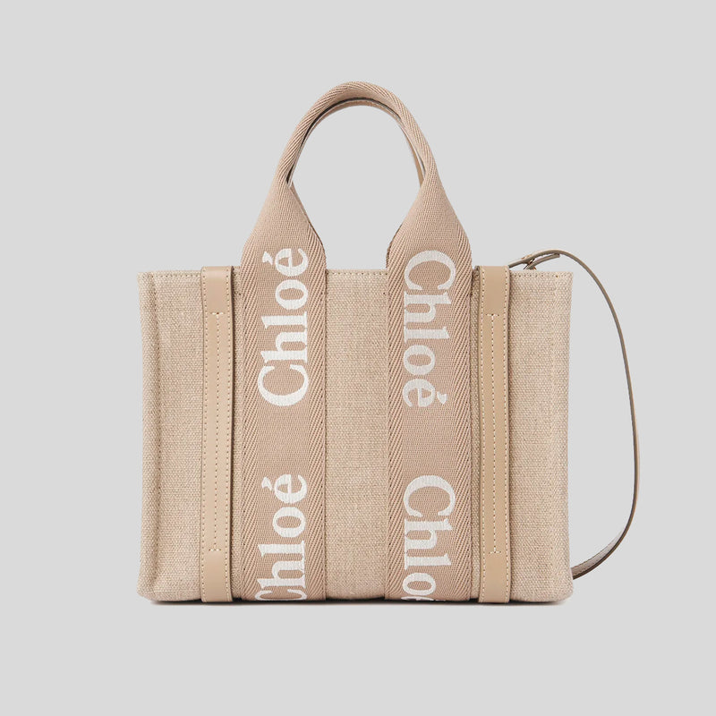 CHLOE Small Woody Tote Bag Boyish Brown CHC23AS397L1720E