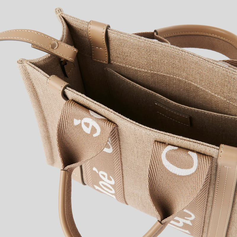 CHLOE Small Woody Tote Bag Boyish Brown CHC23AS397L1720E