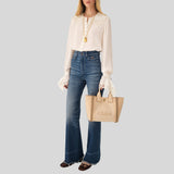 CHLOE Small Chloe Carry Tote Bag In Canvas Blushy Beige CHC25SS911O6526Y
