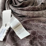 GUCCI Signature Logo GGWEB Scarf/Wrap Dark Brown 281942