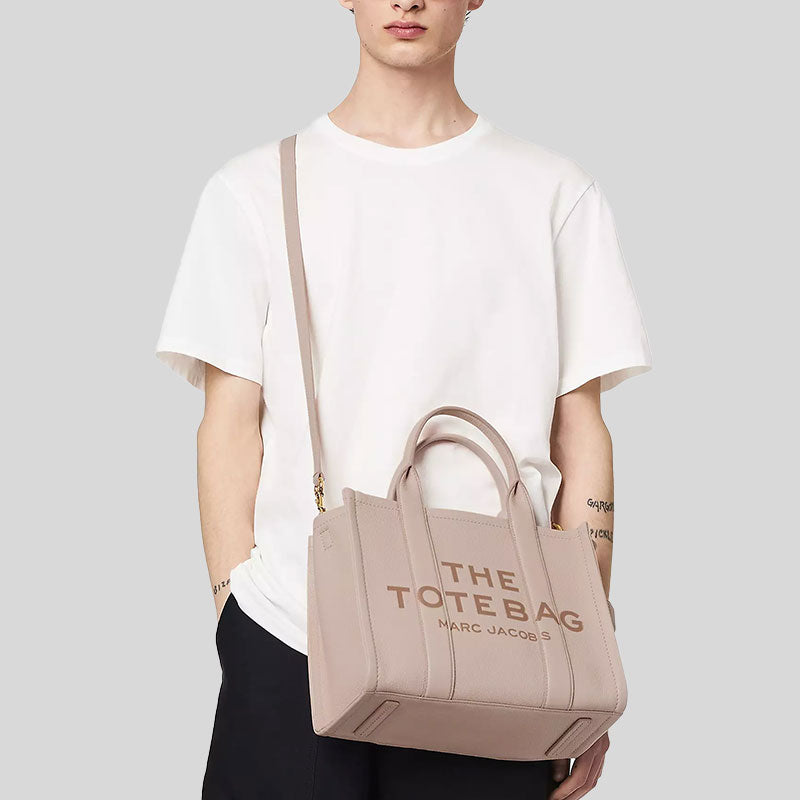 MARC JACOBS The Leather Medium Tote Bag Rose H004L01PF21