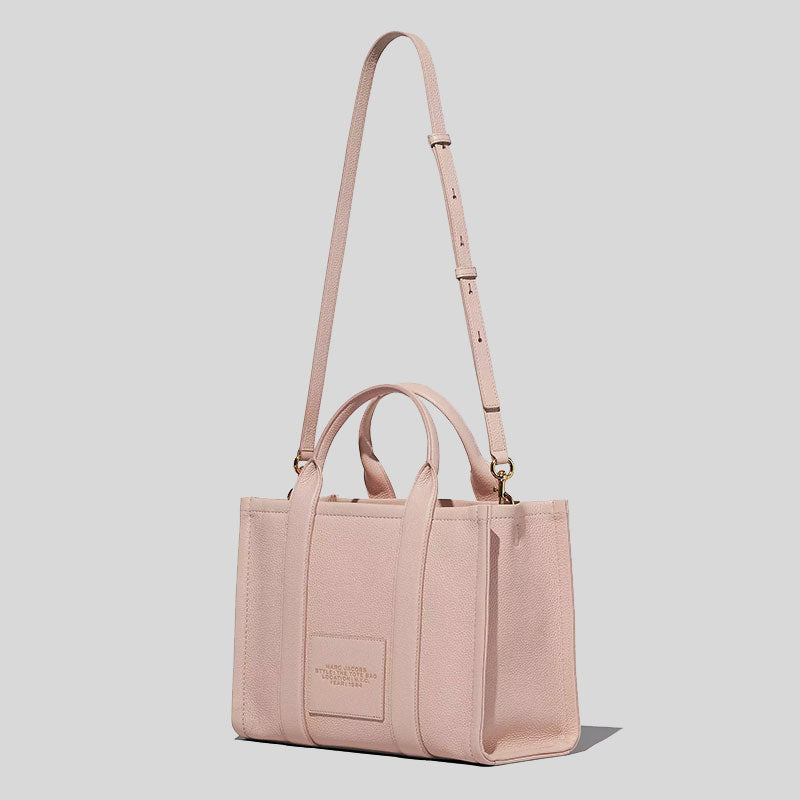 MARC JACOBS The Leather Medium Tote Bag Rose H004L01PF21