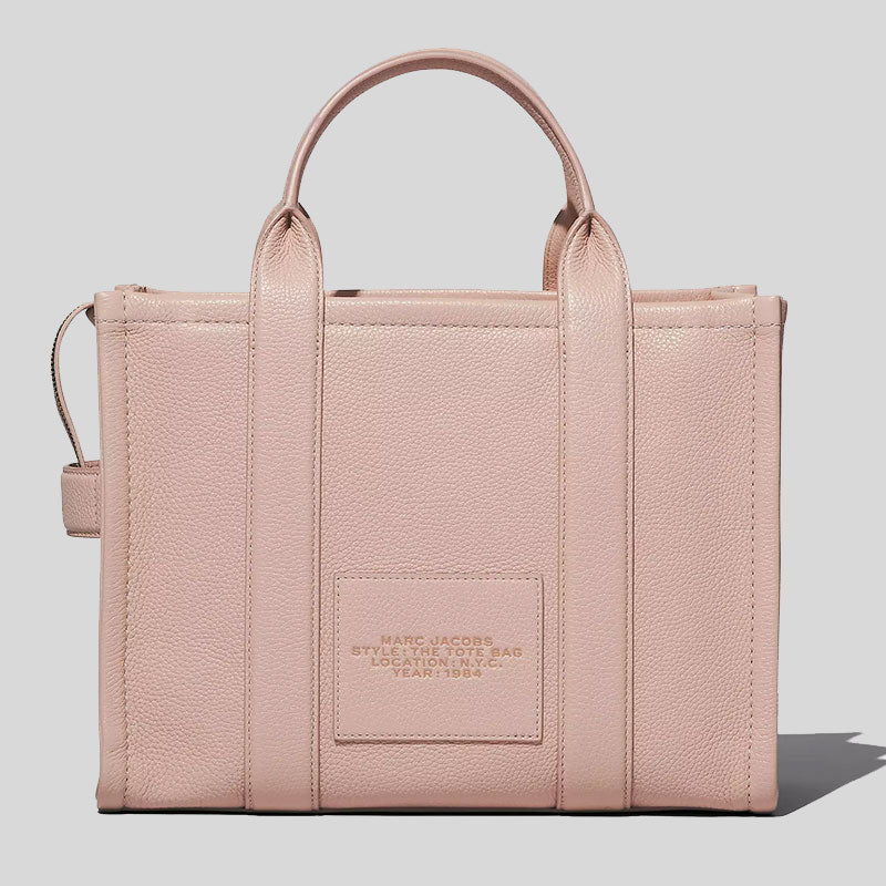 MARC JACOBS The Leather Medium Tote Bag Rose H004L01PF21